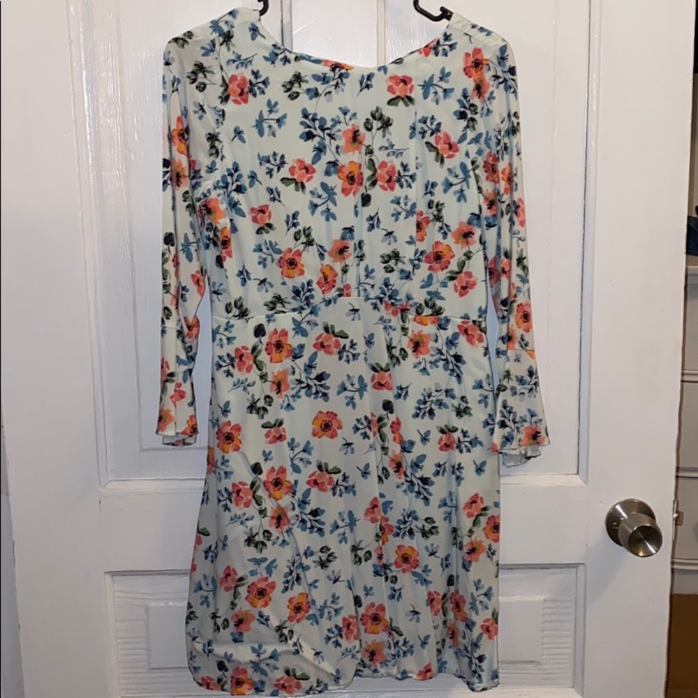 LOFT Dress with Open Back and 3/4 Sleeves